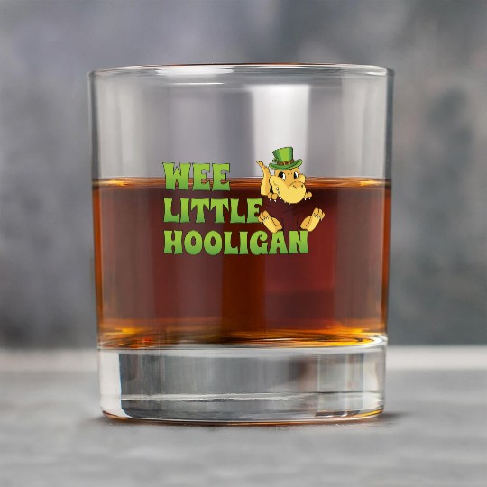 Wee Little Hooligan t-rex Dinosaur St Patrick Day Rock Glasses