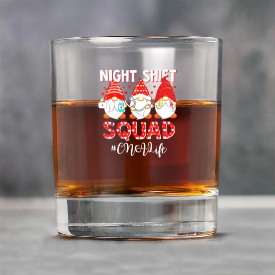 Funny Gnome Night Shift Squad CNA Life Nurse Valen Rock Glasses