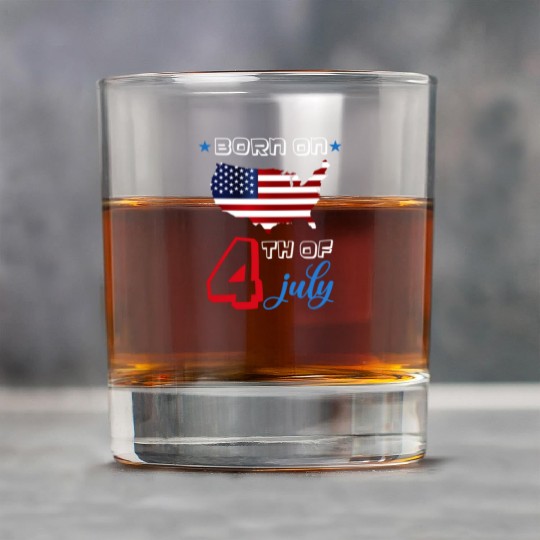 USA Born on 4th of July Rock Glasses