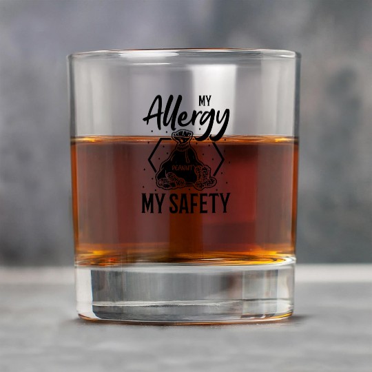 My Allergy My Safety Peanut Allergic Rock Glasses