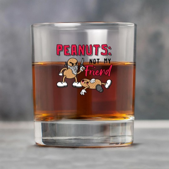 Peanuts Not My Friend Peanut Allergic Rock Glasses
