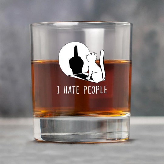 Grumpy Kitten Cats I Don't Like People Cat I Hateb Rock Glasses