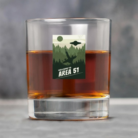 Welcome To area 51 Rock Glasses