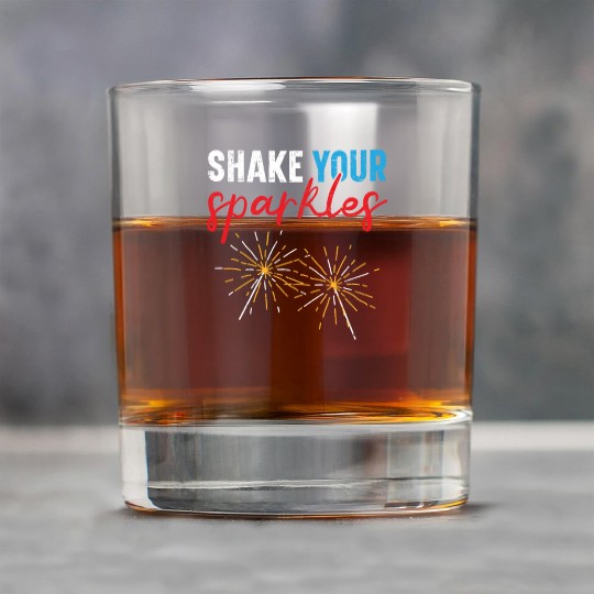 Shake Your Sparkles America USA Flag 4th Of July Rock Glasses