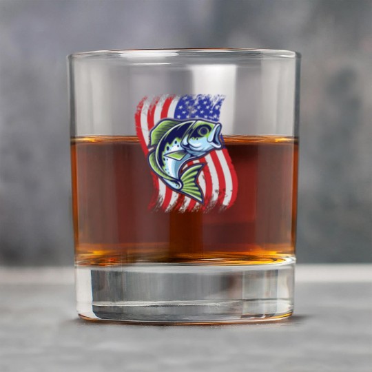US Bass Fish Rock Glasses