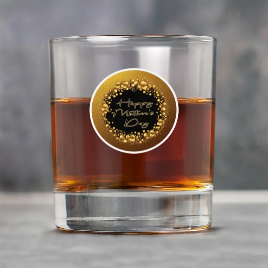 Happy Mother's Day Elegant Gold stickers Rock Glasses