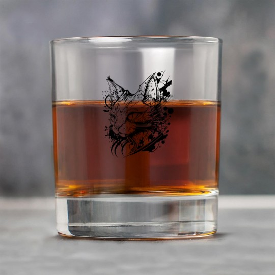 Space Cat In Vintage Tattoo Style Rock Glasses