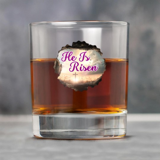 He Is Risen! Rock Glasses