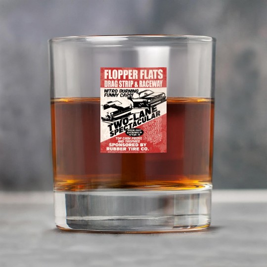 Vintage Hot Rod Classic Drag Racing Poster Rock Glasses