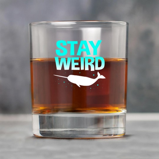 Sea Creature Funny Narwhal Stay Weird Rock Glasses