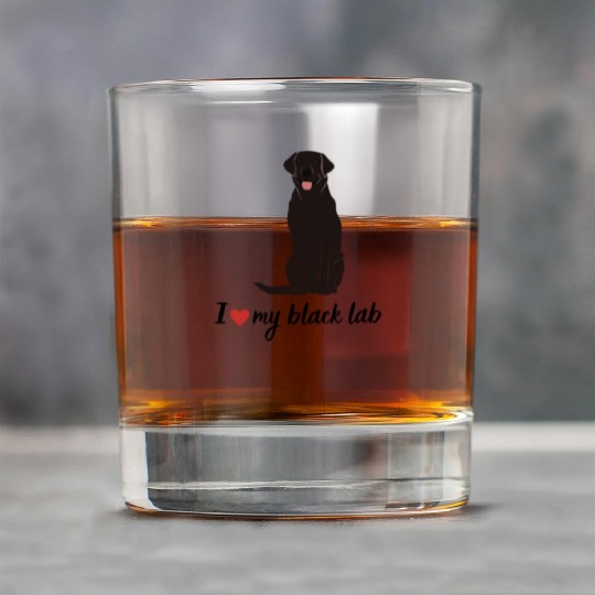I love my black lab labrador Gift Lover Rock Glasses