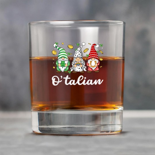 O'talian St. Patrick Italian Pride Italy Flag Rock Glasses