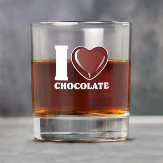 I Love Chocolate Rock Glasses