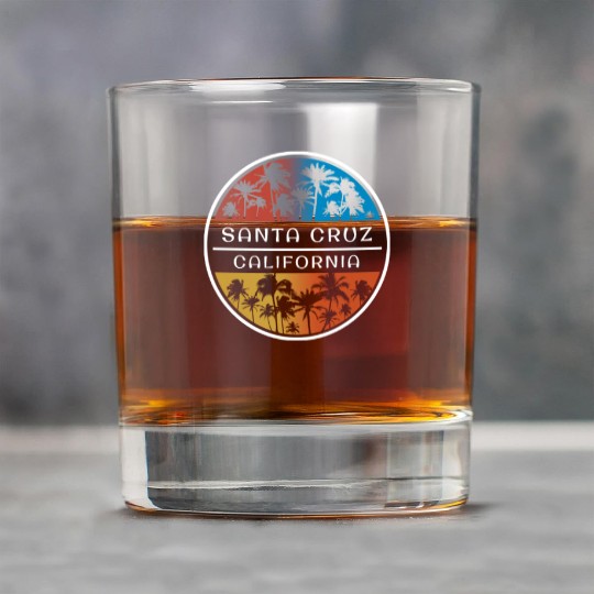 Santa Cruz California Stylish Vacation Souvenir Rock Glasses