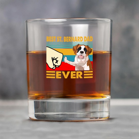 St Bernard Dad Father's Day Gift Saint Bernard Dog Rock Glasses