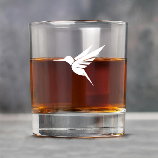 Floating Hummingbird Tattoo Tribal Swinging Rock Glasses