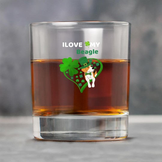 Irish Shamrock St Patrick's Day Beagle Cool Rock Glasses