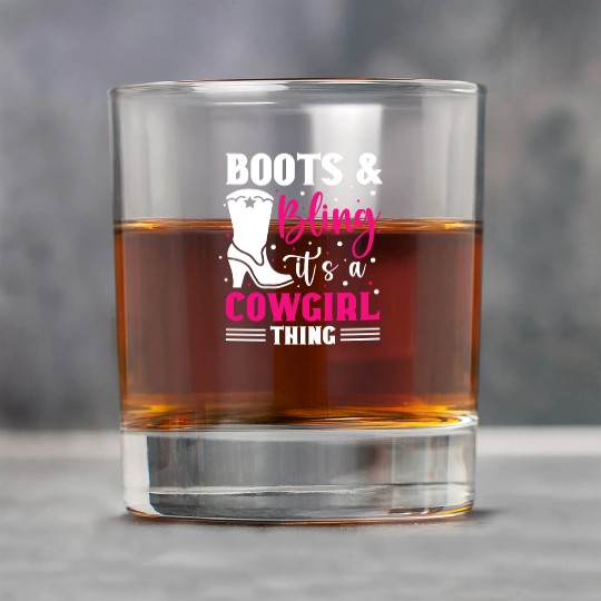 Boots And Bling It's A Cowgirl Thing Rock Glasses