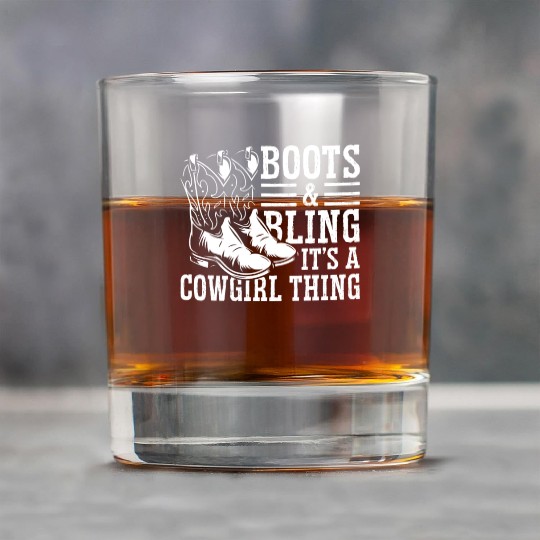 Boots And Bling It's A Cowgirl Thing Rock Glasses