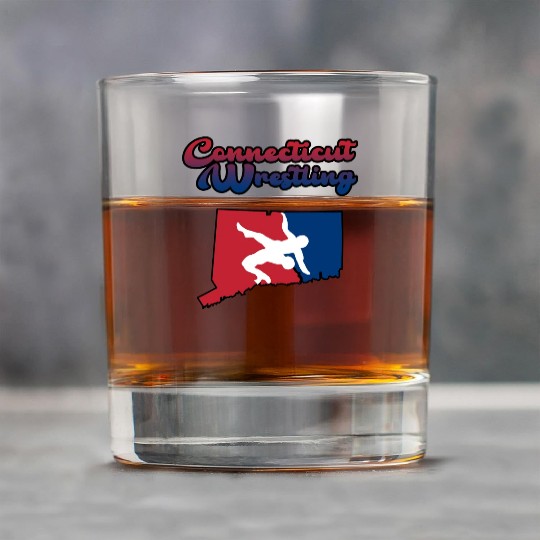 Connecticut Wrestling Rock Glasses