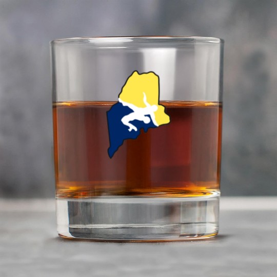 Maine Wrestling Rock Glasses
