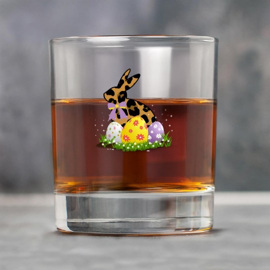 Easter Bunny Leopard Easter egg Rabbit Easter Day Rock Glasses