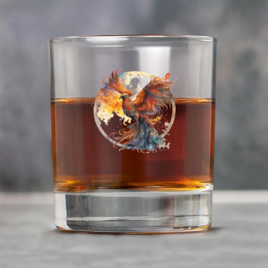 Fire Phoenix Watercolor Clipart Rock Glasses