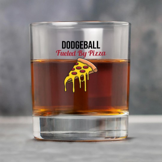 Dodgeball Player Coach Team Sports Pizza Funny Rock Glasses