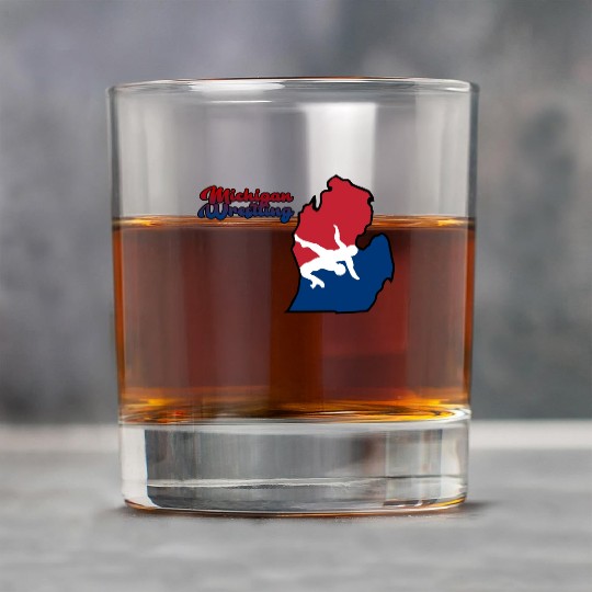 Michigan Wrestling Rock Glasses