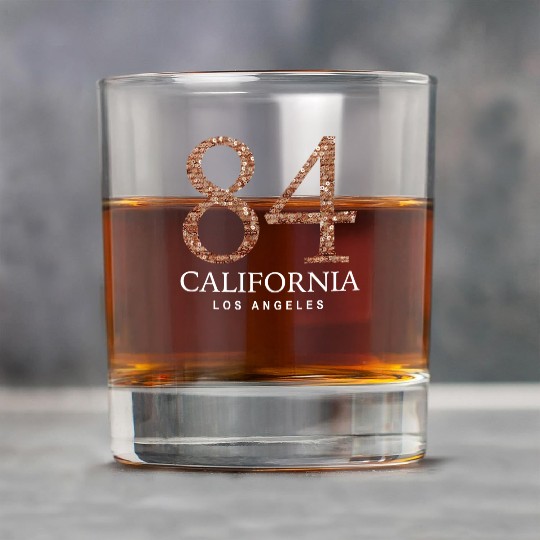 California Los Angeles est 84 Rock Glasses