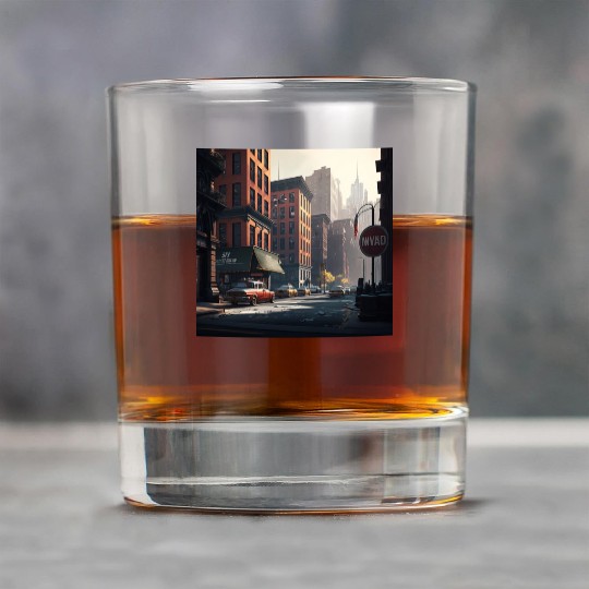 New York City Art Iconic Place Drawing Canvas Rock Glasses