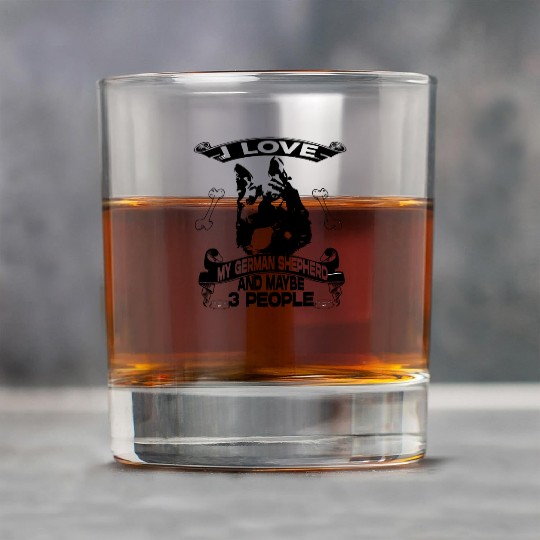 I love my german shepherd fathers day gifts Rock Glasses