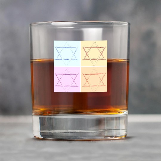 Star of David Design Rock Glasses