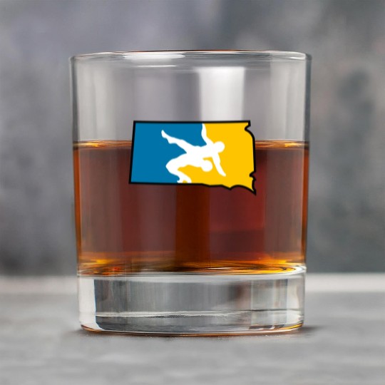 South Dakota Wrestling Rock Glasses