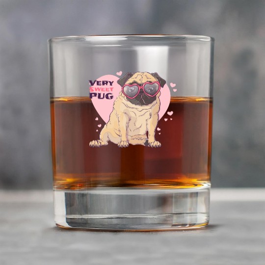 Very Sweet Pug Rock Glasses