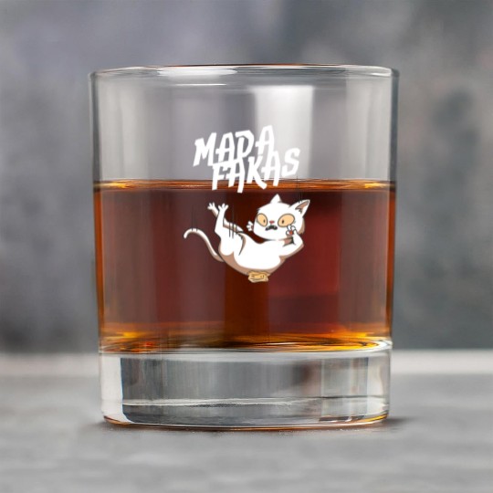 Clumsy Cat I Madafakas I White Cat Rock Glasses