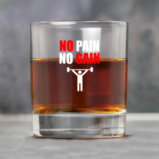 No pain no gain gym quote Rock Glasses