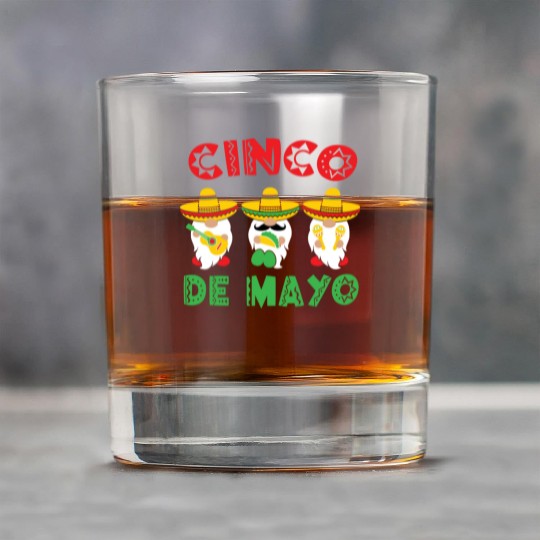 Cinco De Mayo Gnome Sombrero Taco Maraca Guitar Rock Glasses