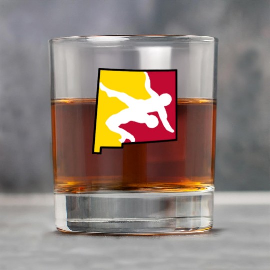 New Mexico Wrestling Rock Glasses