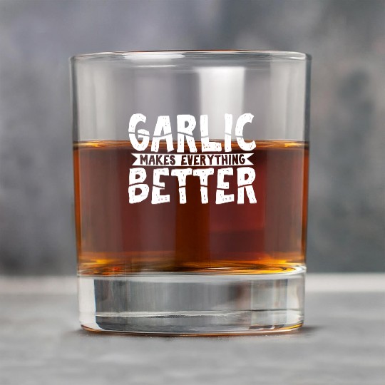 Garlic Garlic Lover Cooking Rock Glasses