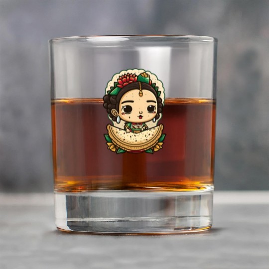 Frida Kahlo & Tacos Cinco De Mayo Mexican Fiesta Rock Glasses