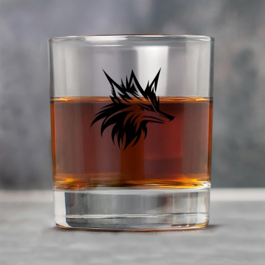 Wild Wolf Head Tattoo Style Portrait Rock Glasses