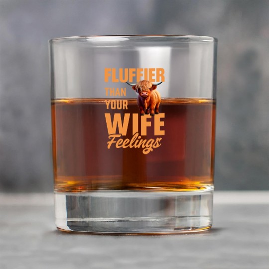 Fluffier Than Your Wife Feelings Highland Cow Rock Glasses