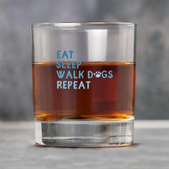 Eat Sleep Walk Dog Repeat Walking Rock Glasses dog owne