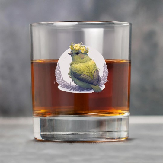 Cute Canary Bird Flower Crown Pet Birds Rock Glasses