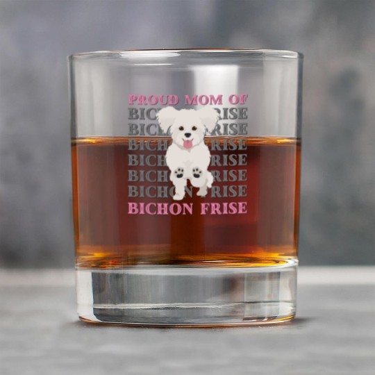 Proud mom of Bichon Frise cute puppy dog mom dad Rock Glasses