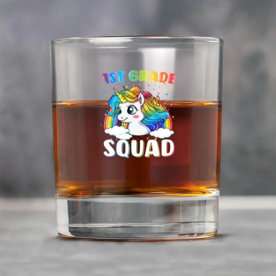 1st Grade Squad Unicorn Rainbow Back To School Rock Glasses