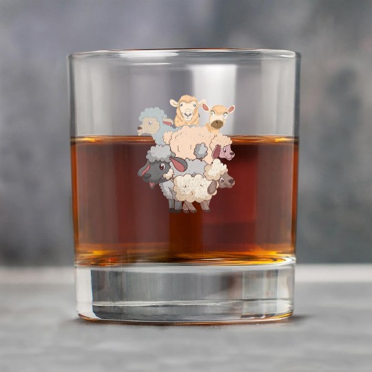 Cute Lamb Farm Animal Lover Farmer Sheep Rock Glasses