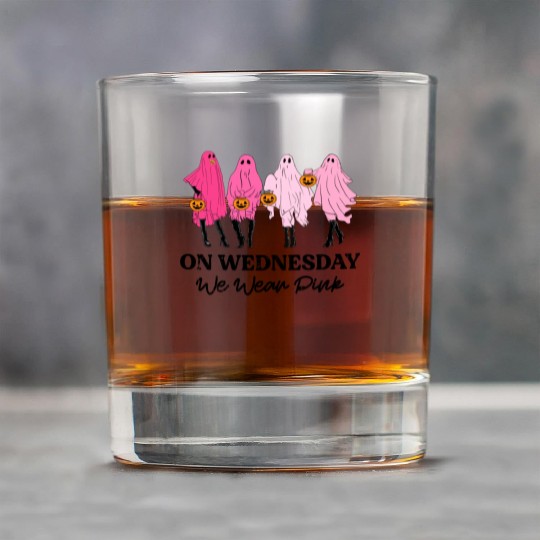 Breast Cancer On Wednesday We Wear Pink Halloween Rock Glasses