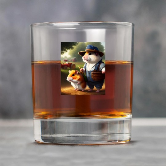 Hamster Farmer Rock Glasses